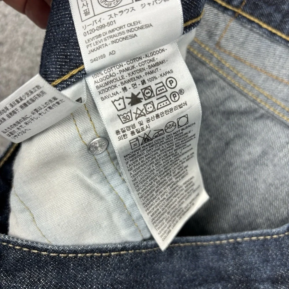 Levi's 559 Jeans Mens 36x34 (Fits 36x32) Relaxed Straight Dark Wash Classic Blue